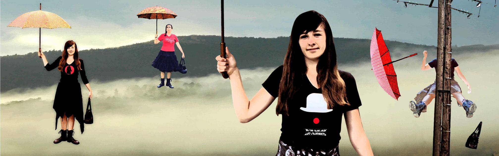 Mary Poppins présente les tee-shirts Hurlovent