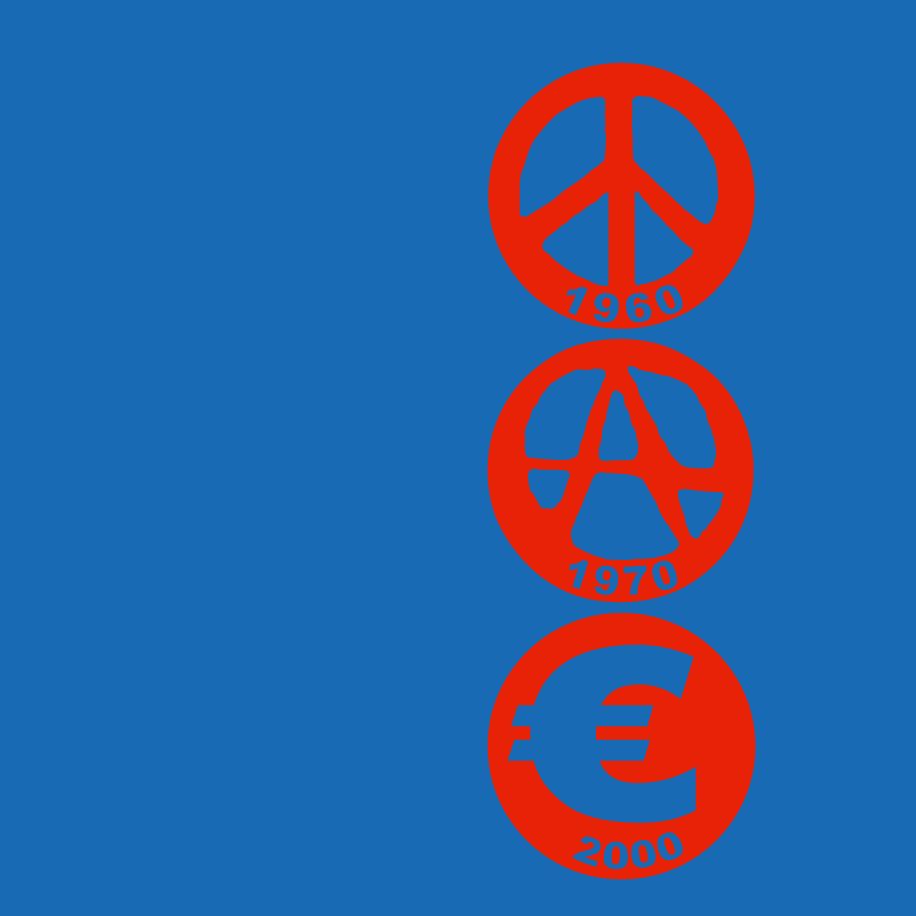 T-shirt homme « 1960-70-2000 », Tissu bleu