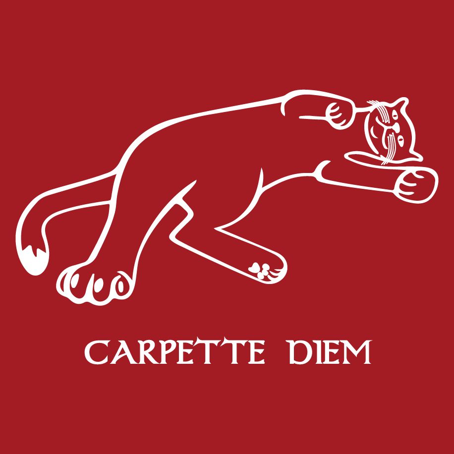 T-shirt homme « Carpette diem », Tissu rouge