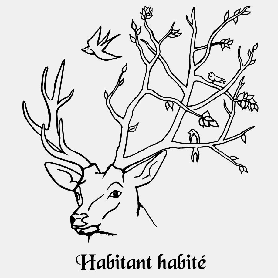 T-shirt homme « Habitant habité », Tissu blanc