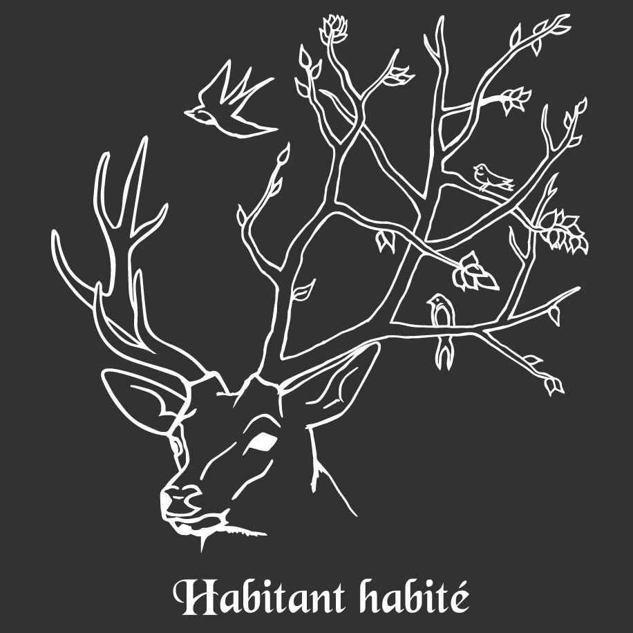T-shirt homme « Habitant habité », Tissu gris