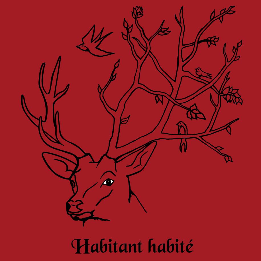 T-shirt homme « Habitant habité », Tissu rouge