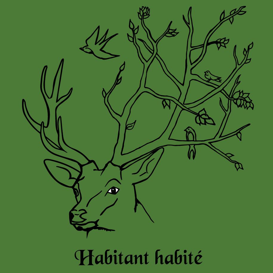 T-shirt homme « Habitant habité », Tissu vert