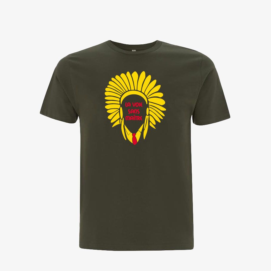T-shirt homme « La voix sans maître », Tissu kaki