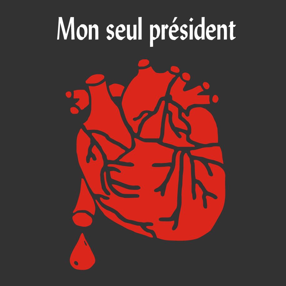 T-shirt femme « Mon seul président », Tissu noir