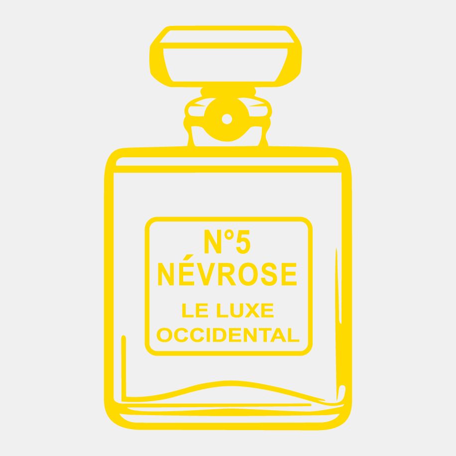 T-shirt homme « Névrose N°5 le luxe occidental », Tissu blanc