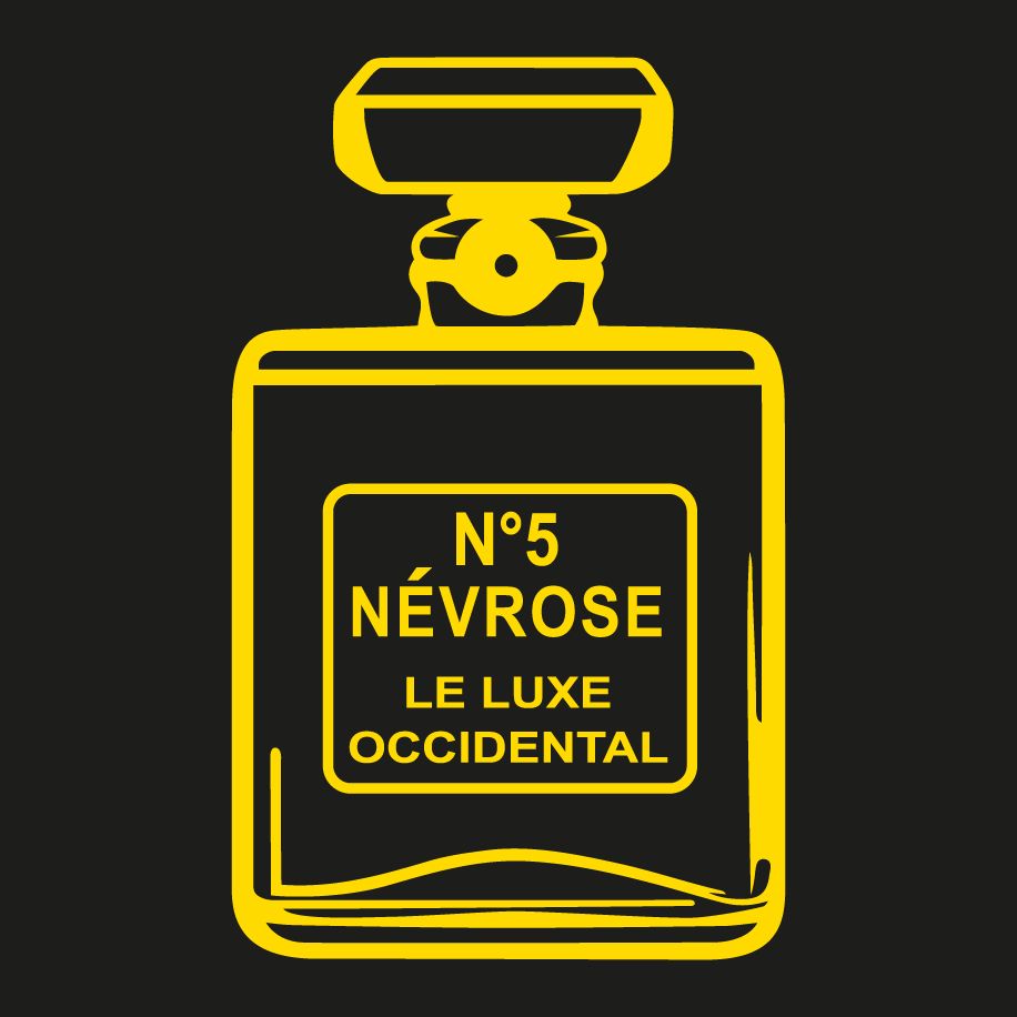 T-shirt homme « Névrose N°5 le luxe occidental », Tissu noir