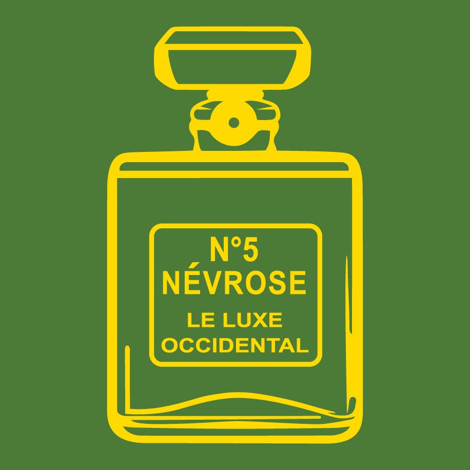 T-shirt homme « Névrose N°5 le luxe occidental », Tissu vert