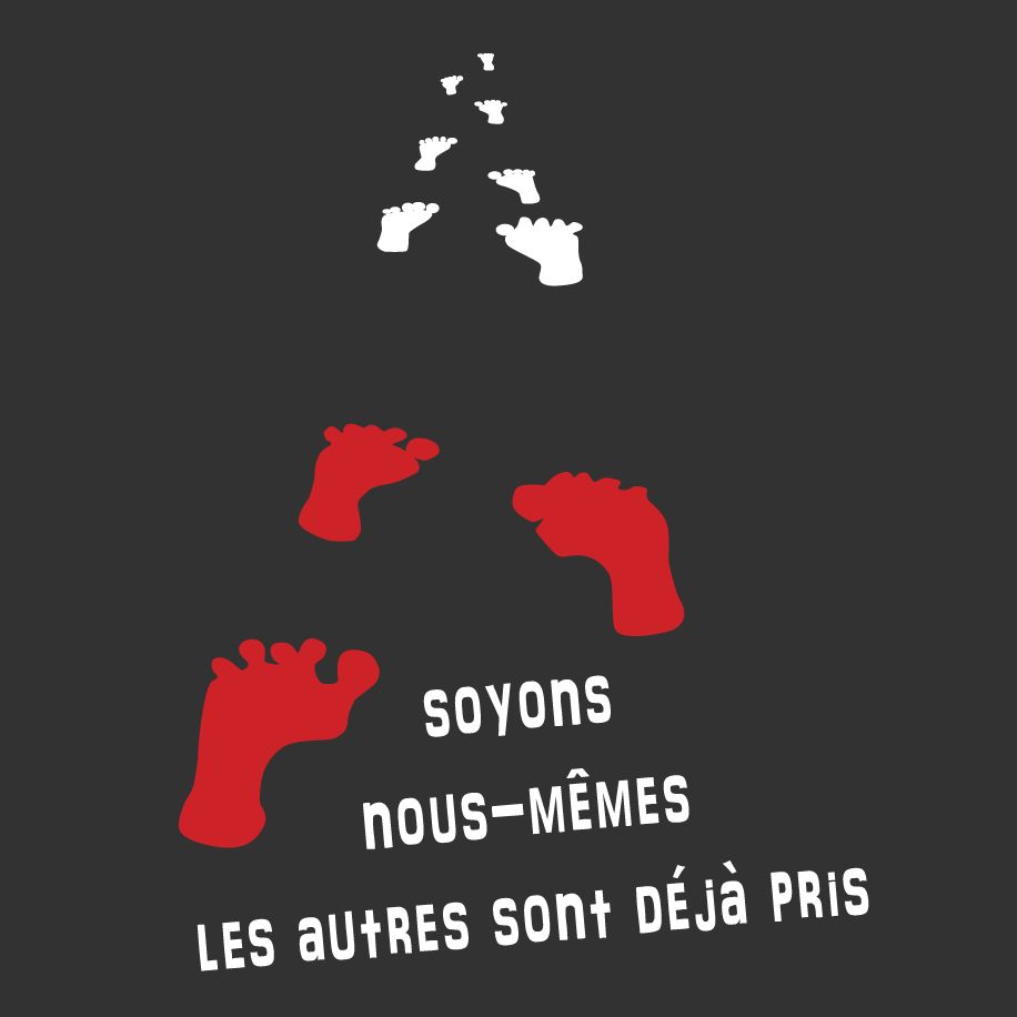 T-shirt homme « Soyons nous-mêmes les autres sont déjà pris », Tissu gris