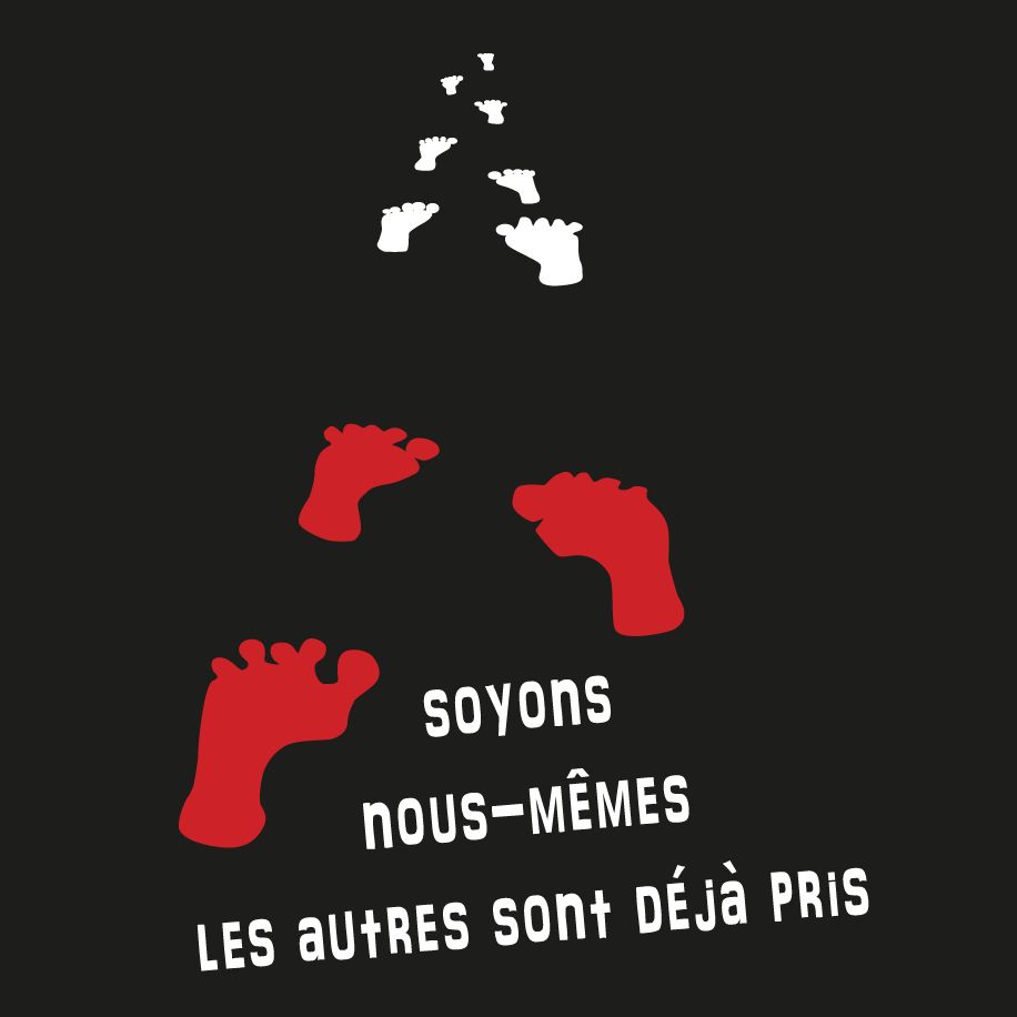 T-shirt femme « Soyons nous-mêmes les autres sont déjà pris », Tissu noir