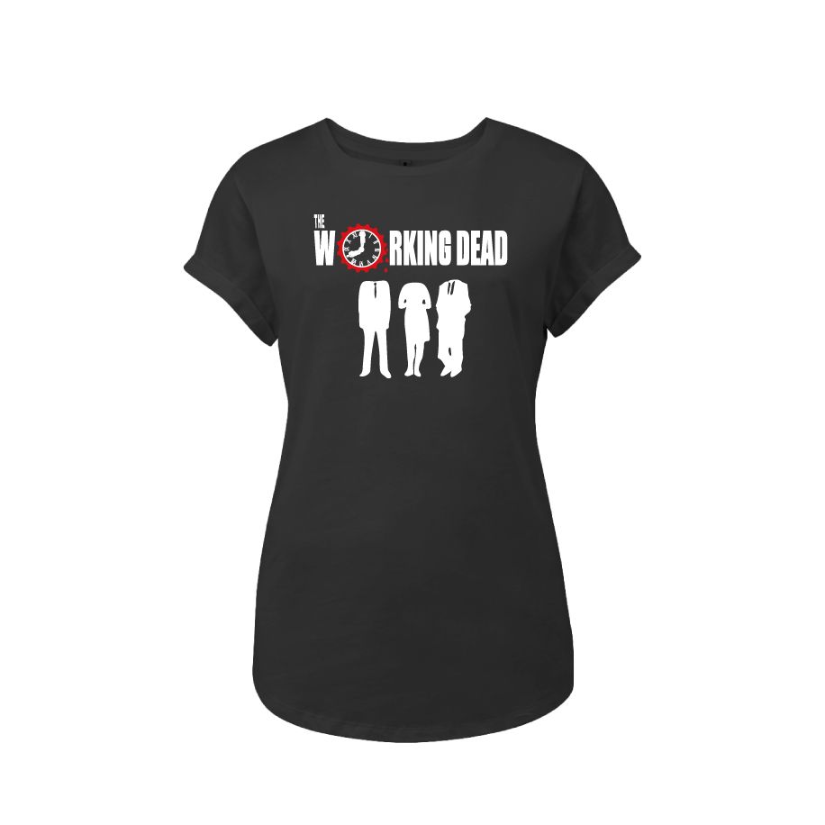 T-shirt femme « The working dead », Tissu noir