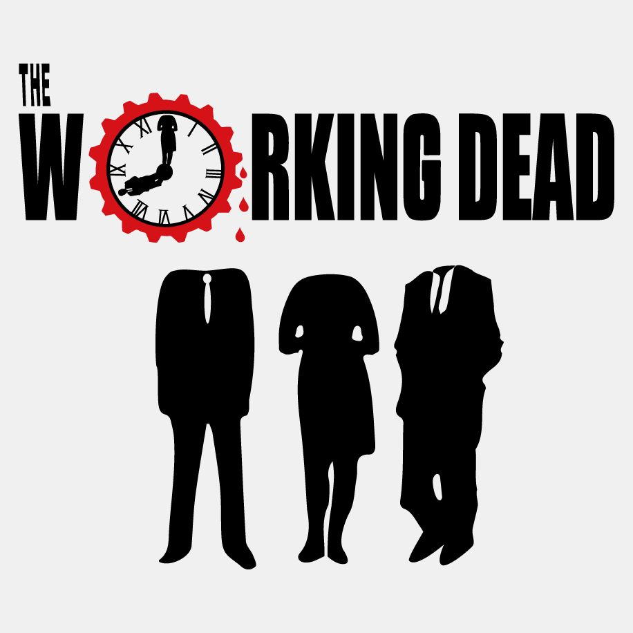 T-shirt homme « The working dead », Tissu blanc