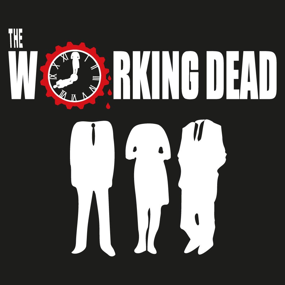 T-shirt femme « The working dead », Tissu noir